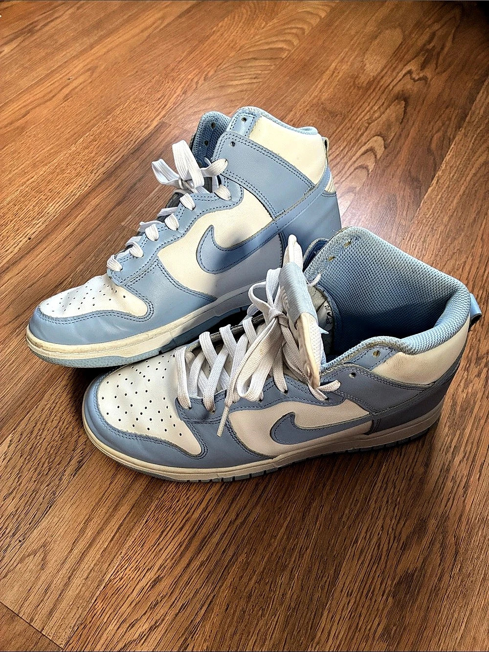 Nike Dunk High-Top Sneakers in Blue & White